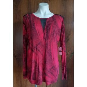 🆕 Calvin Klein Jeans Red Long Sleeve Top